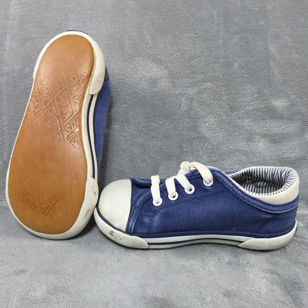 Vintage Keds‎ Kids Size 8.5 Blue Canvas Embroidered